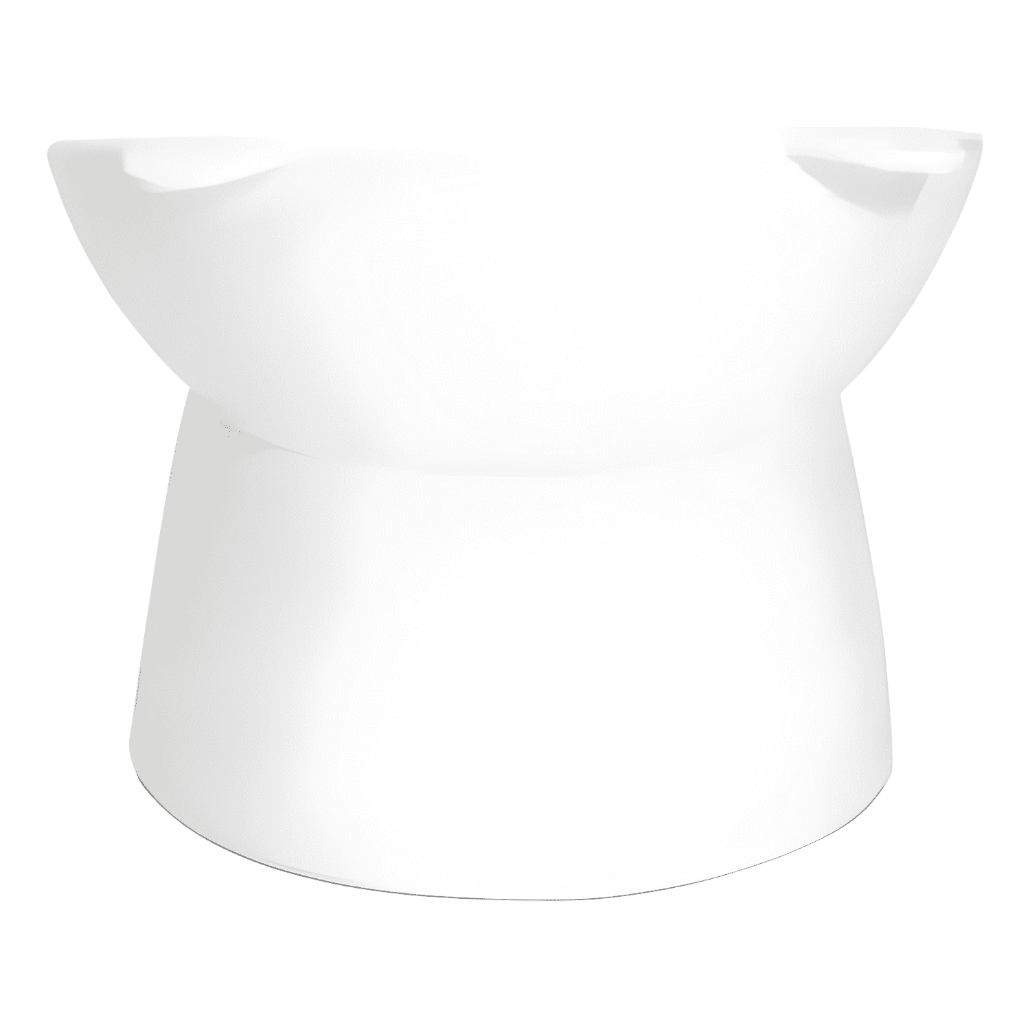 Pet bowl redondo plástico abs - modelo P53 pack X2 Blanco-3