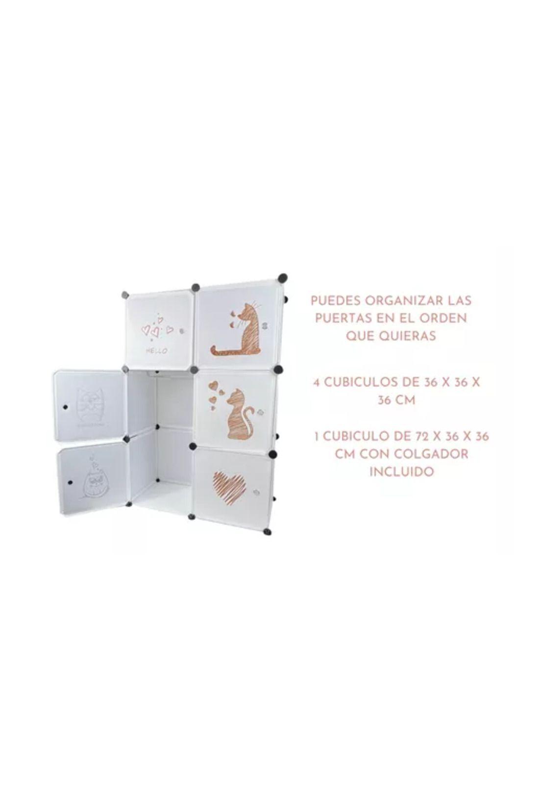 Organizador infantil modular para closet blanco-2