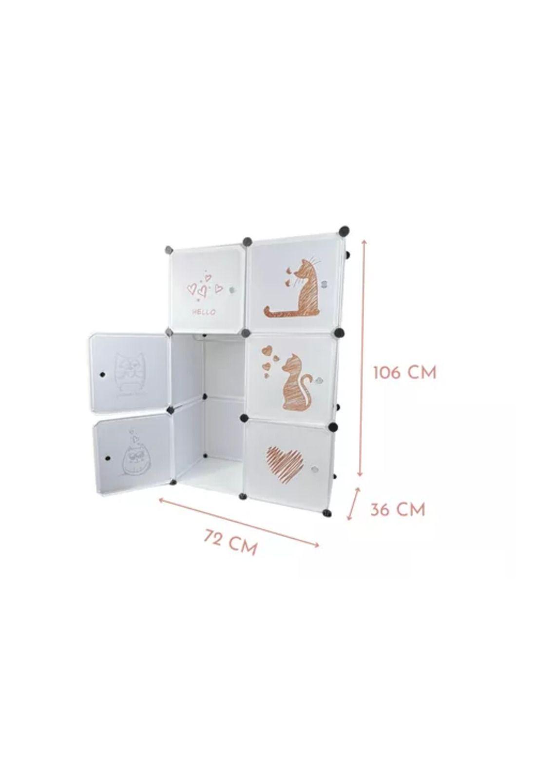 Organizador infantil modular para closet blanco-3