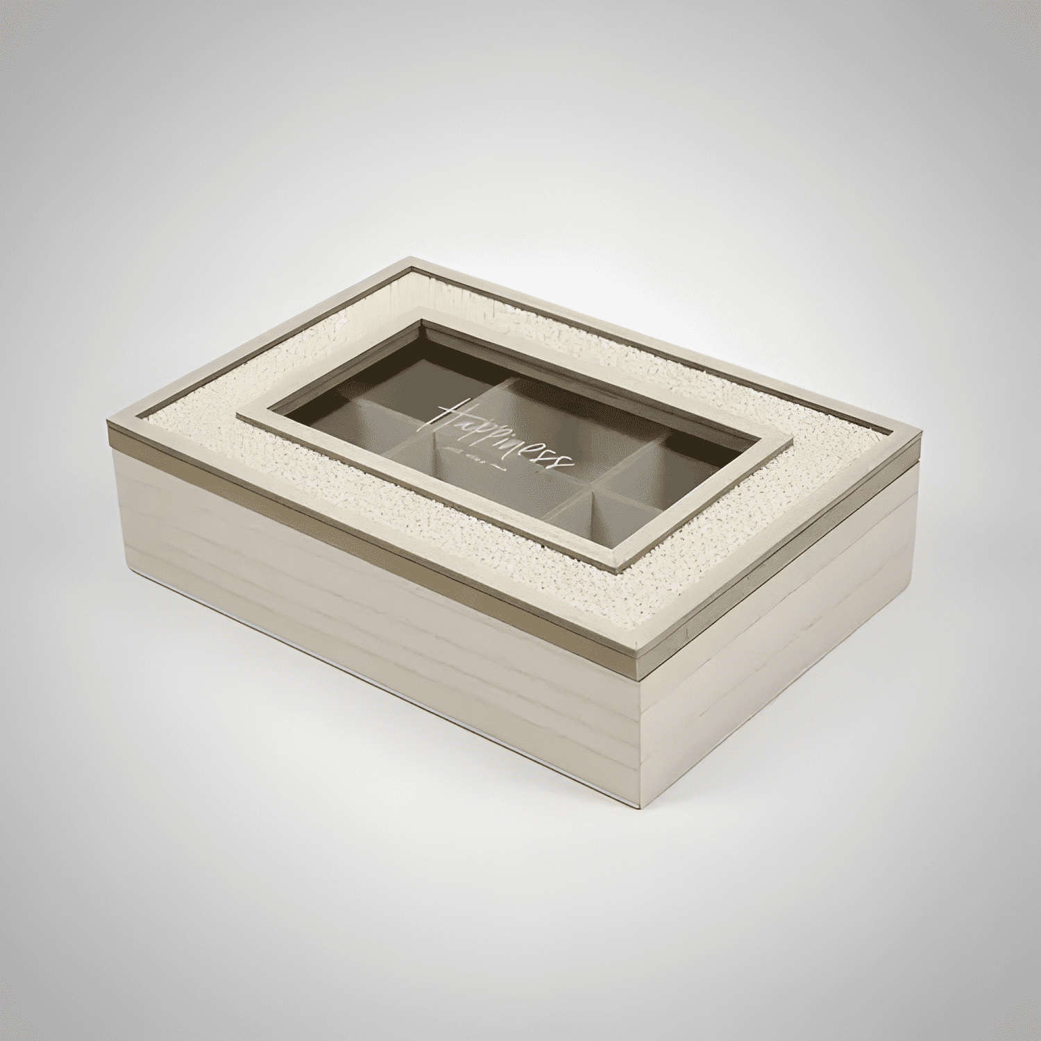 Caja porta té de madera 6 divisiones #3-4