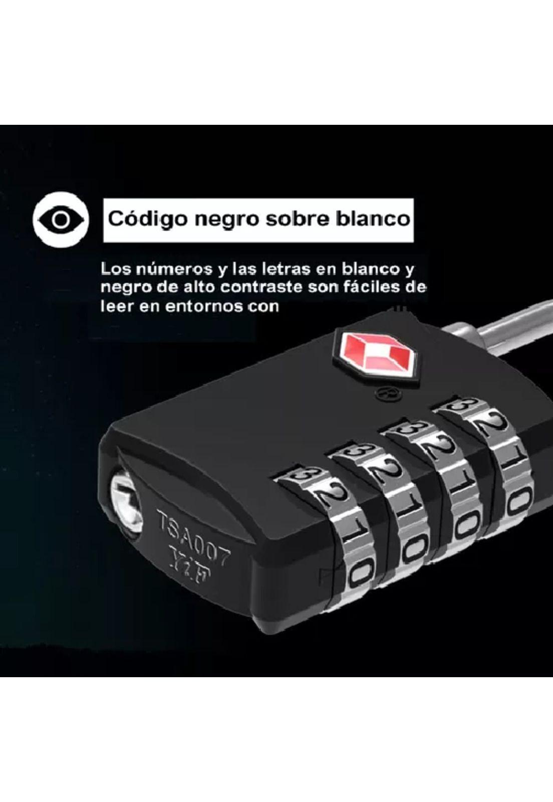 2pzs candados de combinación para equipaje color negro-2
