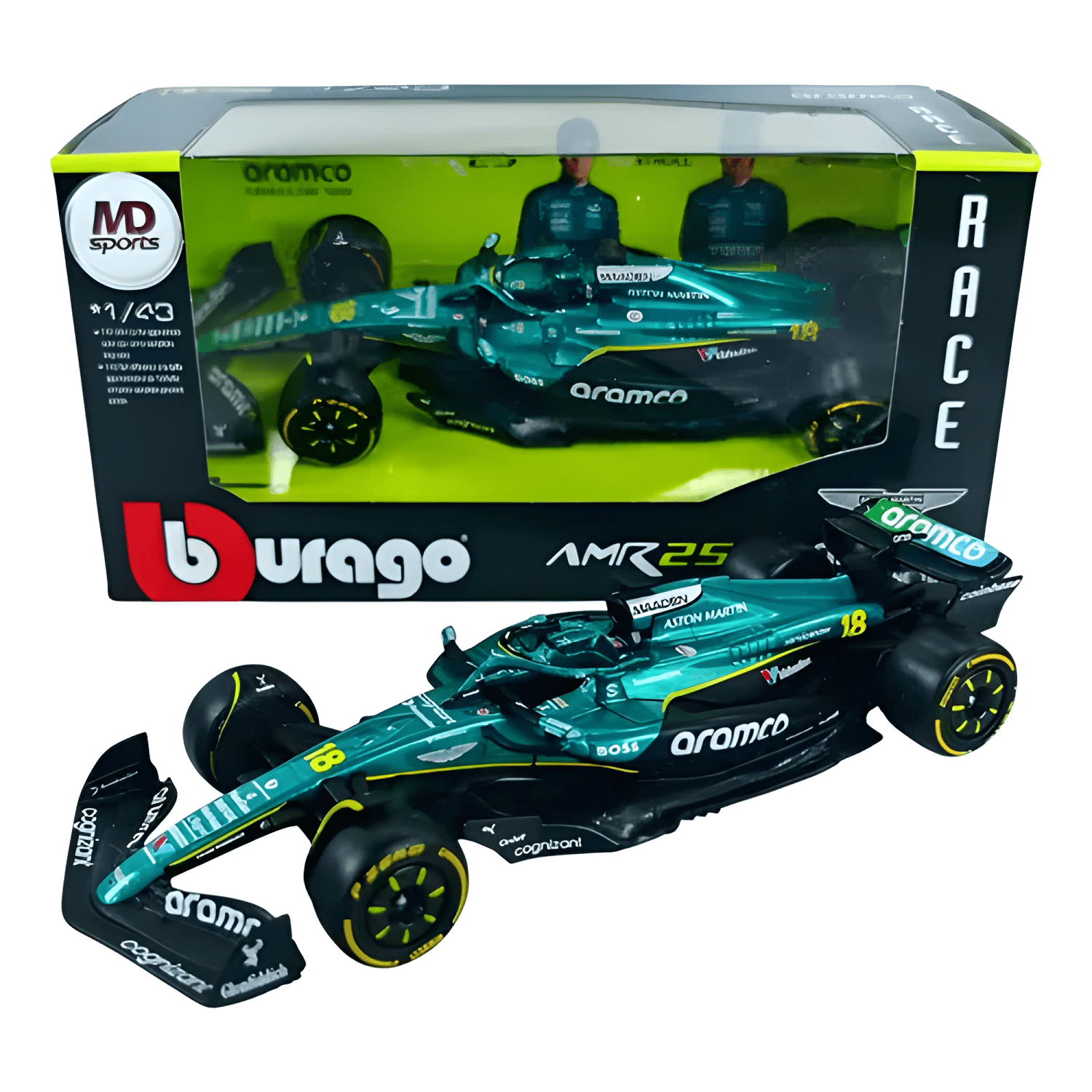 Auto F1 Aston Martin AMR25 2025 #14 Stroll 1:43 verde SwitchMarket