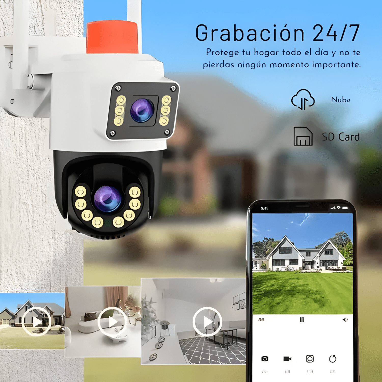 Cámara de Vigilancia Jt-9689u con Alta Definición Negro-3