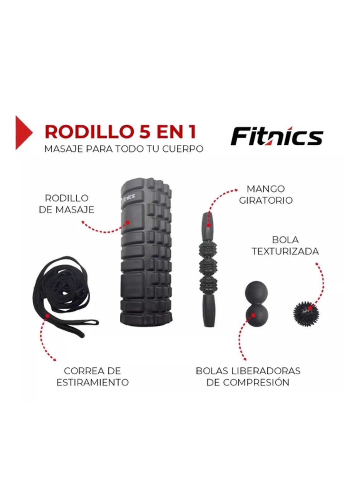 Rodillo set completo elongación masaje fitness roller foam negro-2