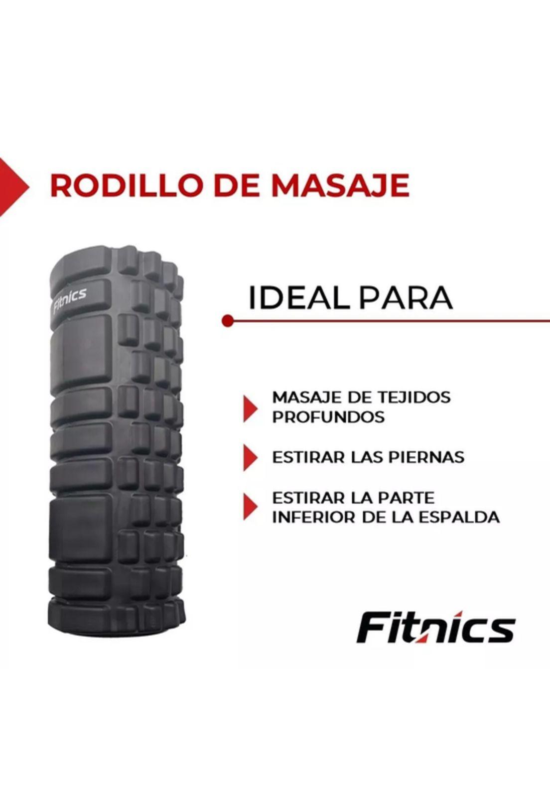 Rodillo set completo elongación masaje fitness roller foam negro-3