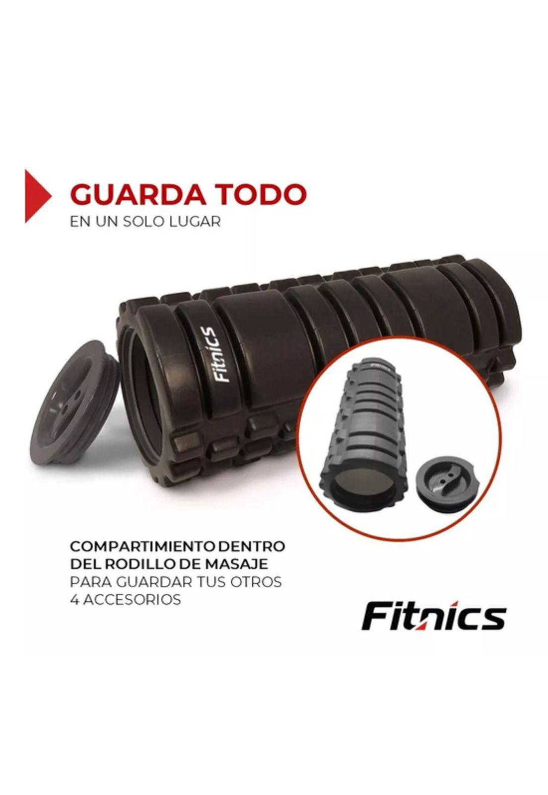Rodillo set completo elongación masaje fitness roller foam negro-5