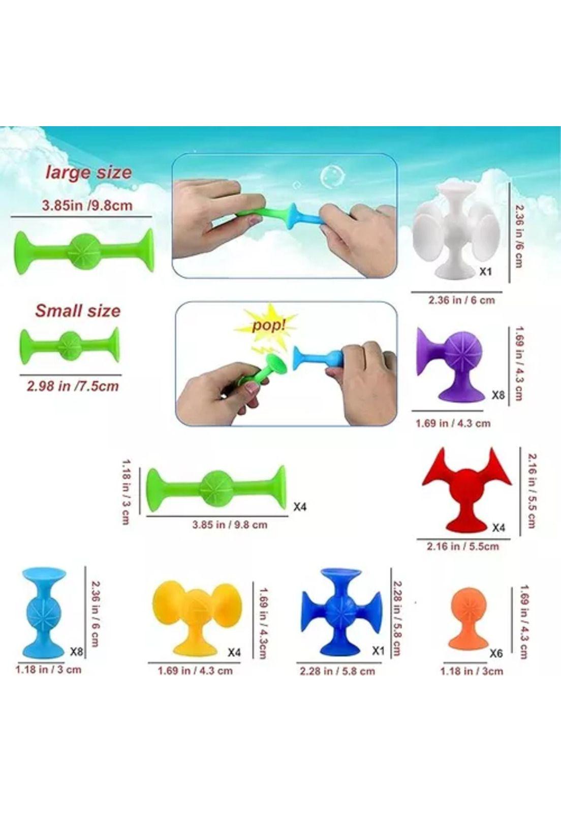 33 pcs juego de chupones, bloques de construcción de silicona multicolor-3
