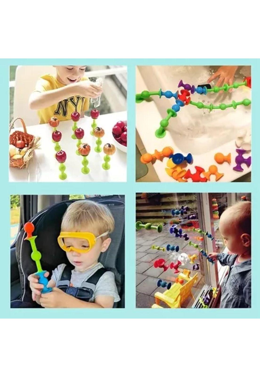 33 pcs juego de chupones, bloques de construcción de silicona multicolor-6