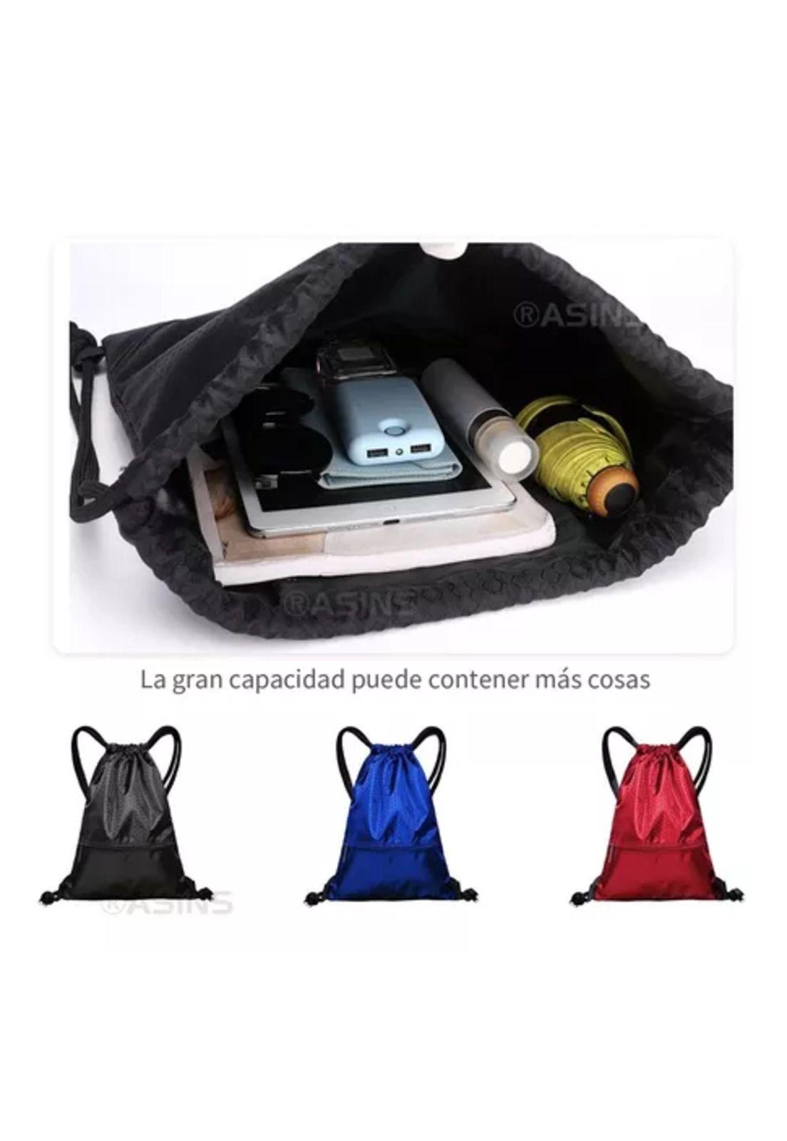 Bolso tipo morral deportivo a prueba de agua con cierre azul-4