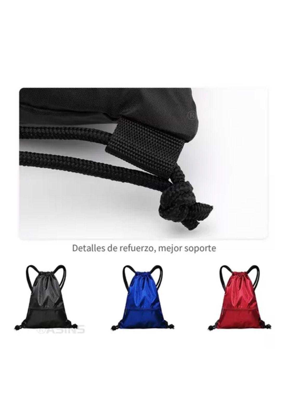 Bolso tipo morral deportivo a prueba de agua con cierre azul-5