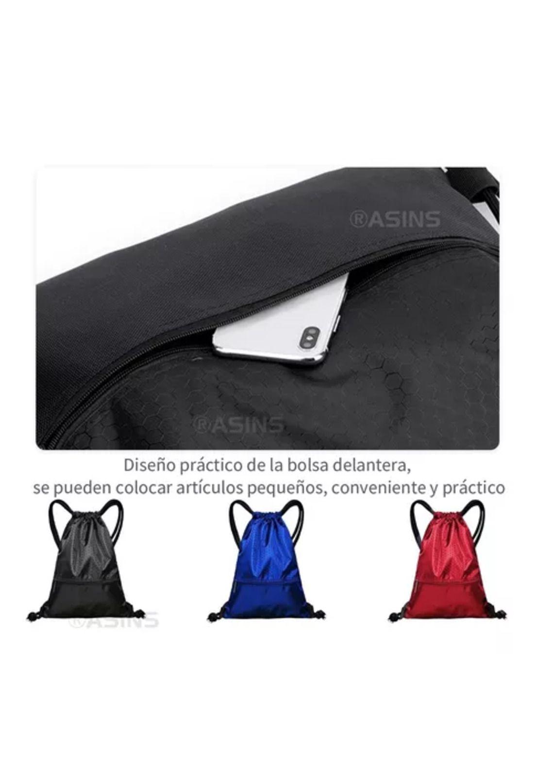 Bolso tipo morral deportivo a prueba de agua con cierre azul-6