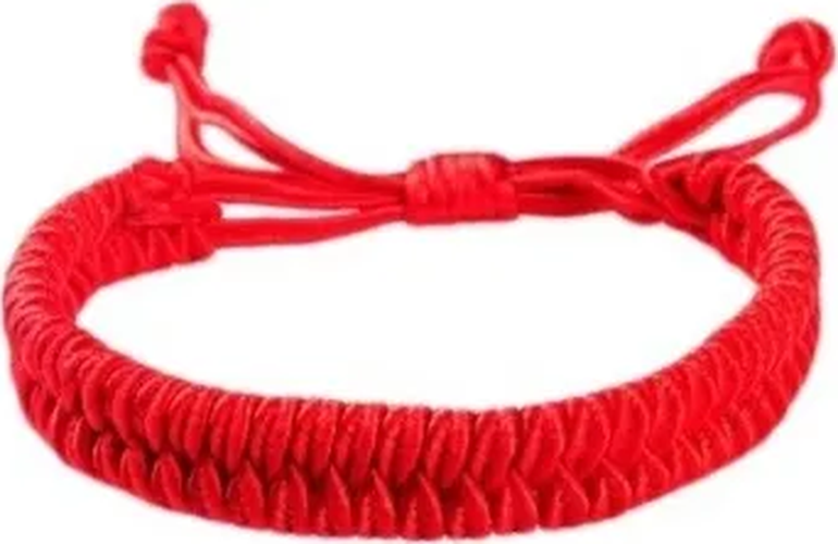 Pack 12 pulseras hilo rojo protección ajustable-0
