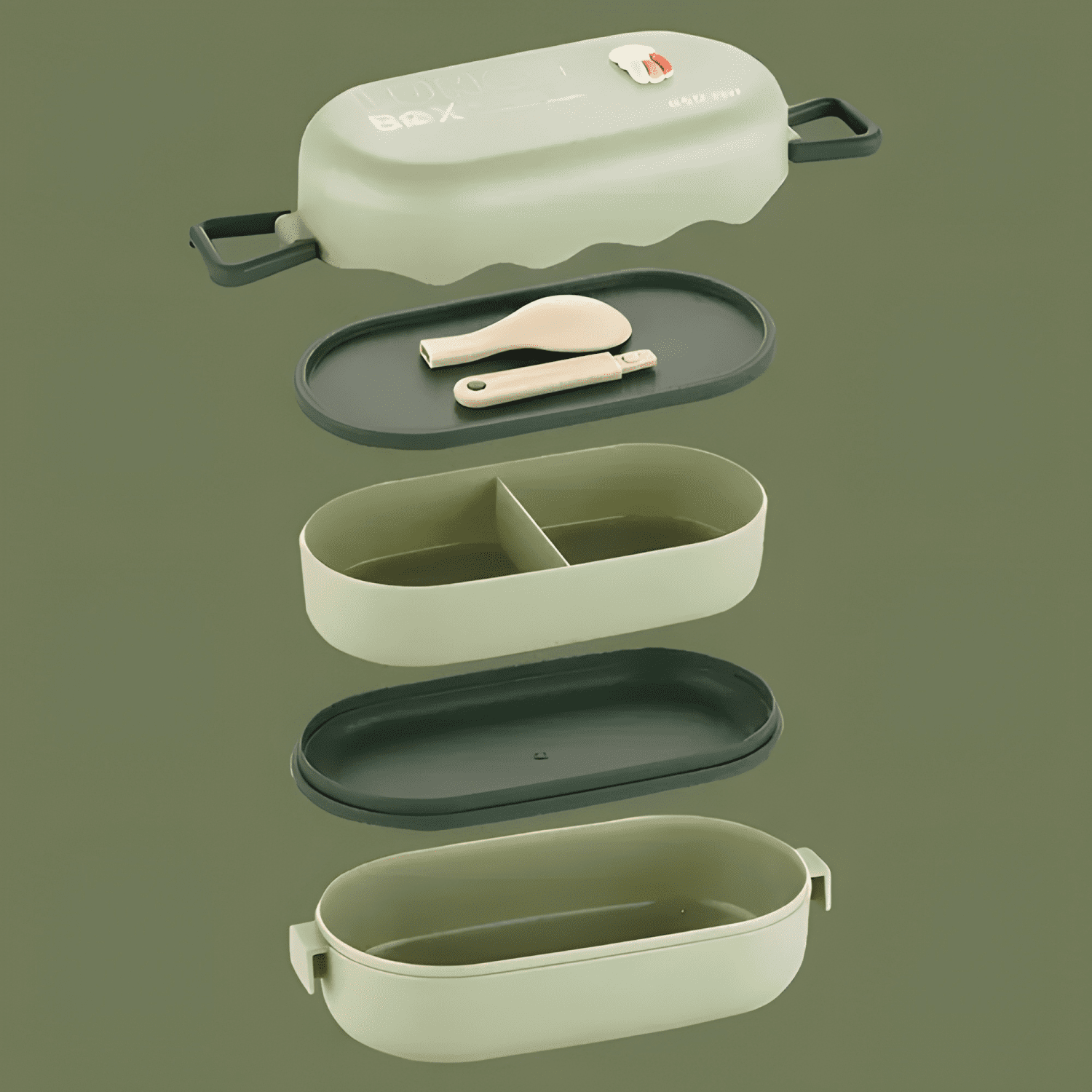 Tupper ovalado hermético con cubiertos 850 ml-3