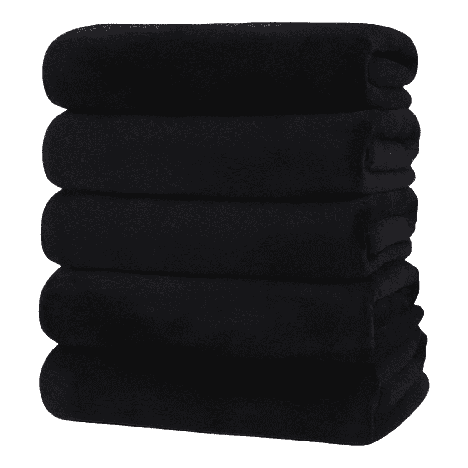 Pack 6 toalla peluqueria hotel barberia spa gym 35x75 Negra-0