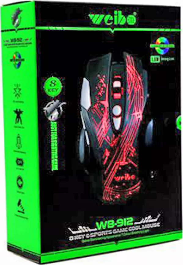 Mouse gamer Weibo alámbrico usb negro-1