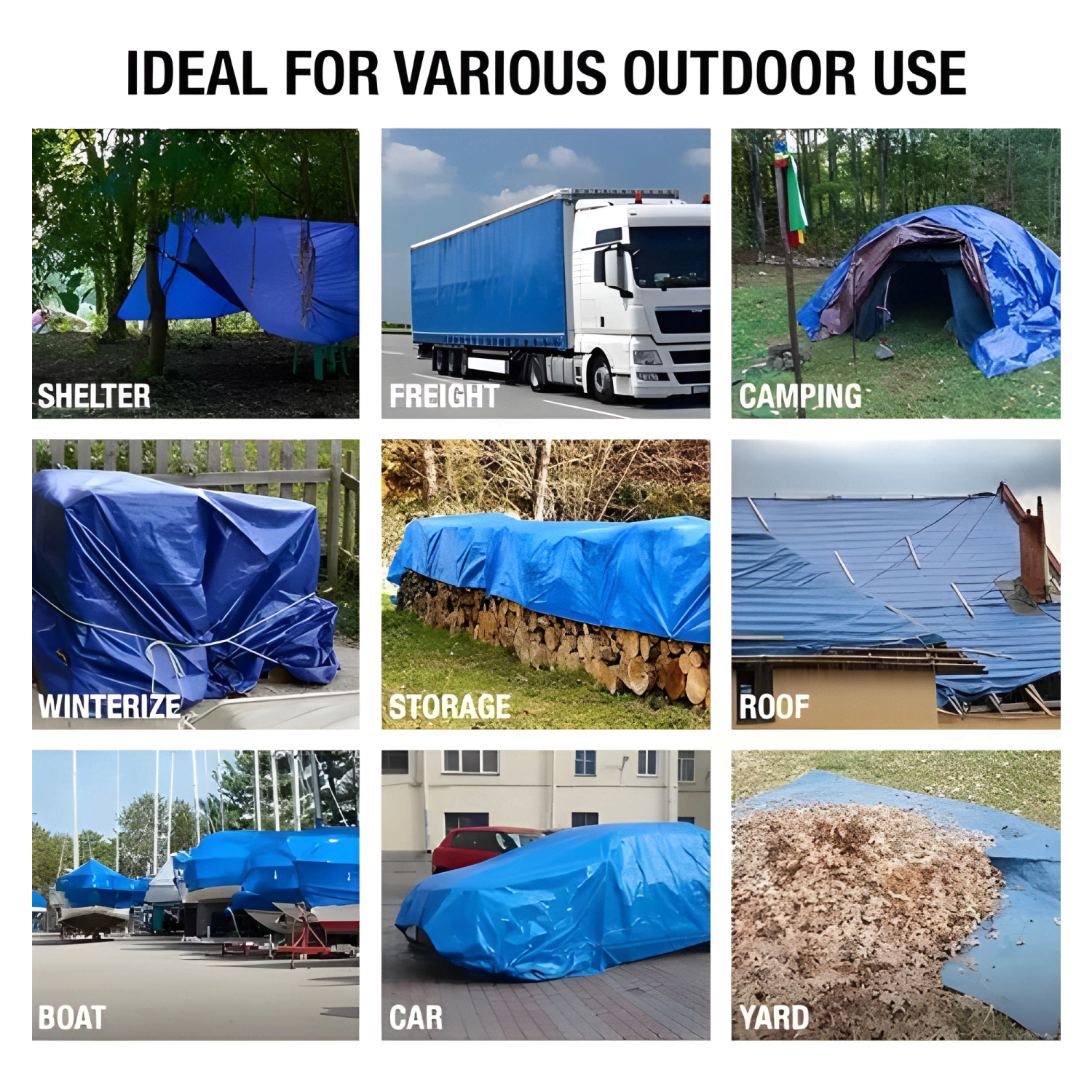 Lona multiuso cobertor de piscina con ojetillos 8x4 m #7-4