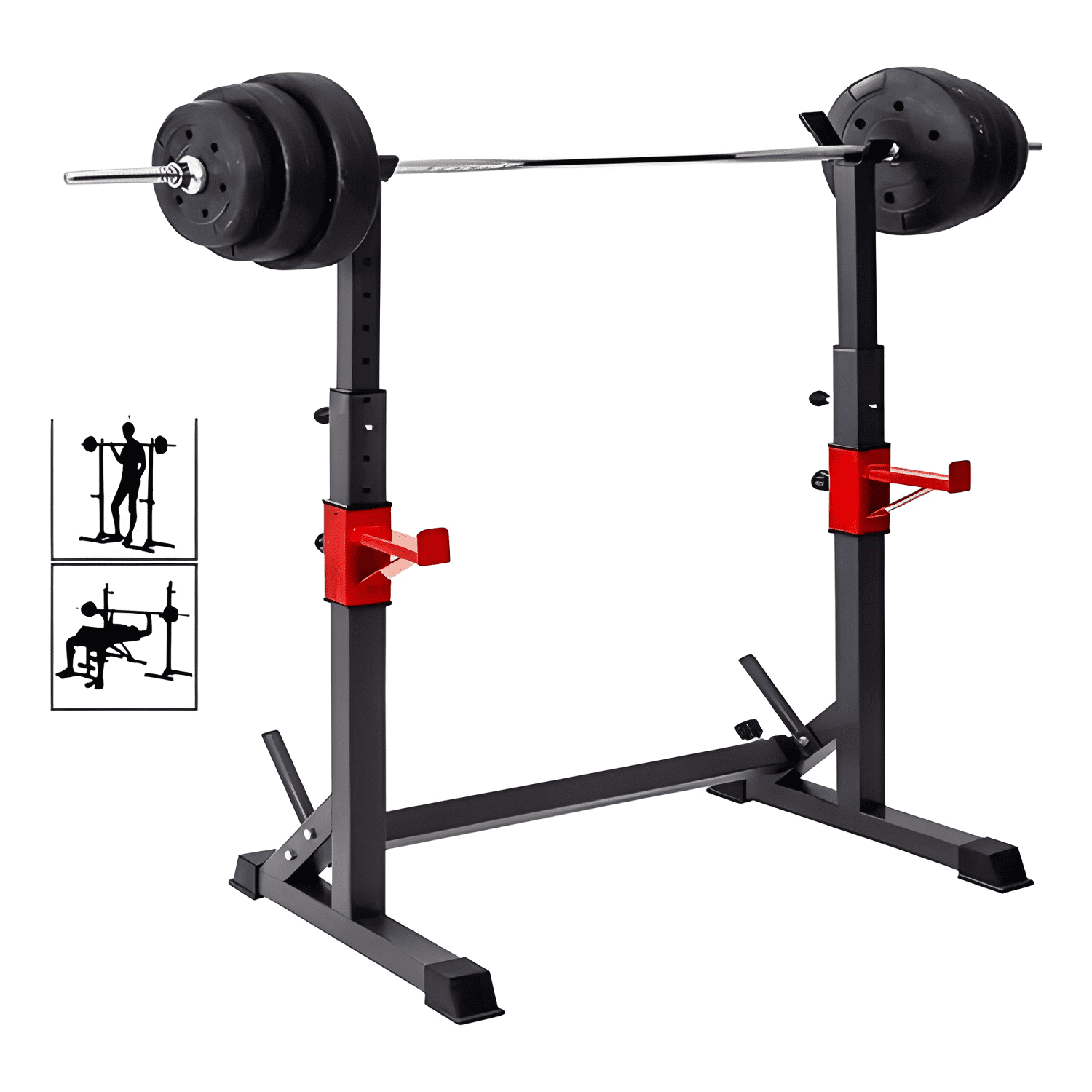 Rack portabarras ajustable de acero para musculación #2-3