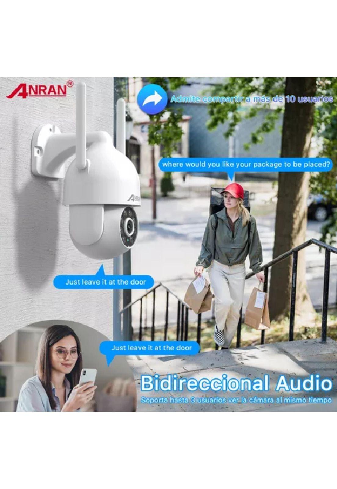 Cámara de Seguridad WiFi IP con Alarma Visión Nocturna 3MP Blanca-3