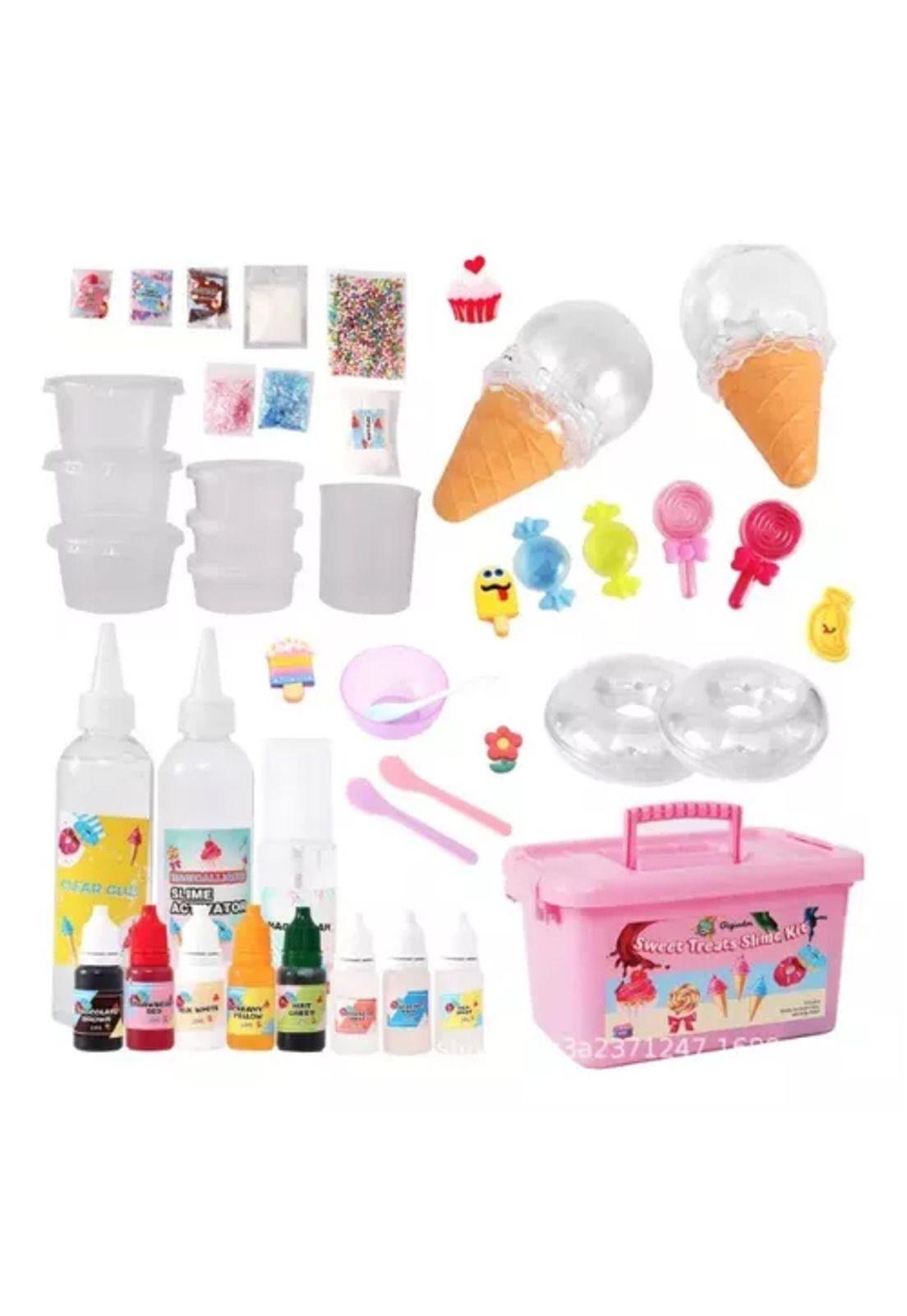 Kit para hacer slime helado incluye todos los accesorios rosado-2