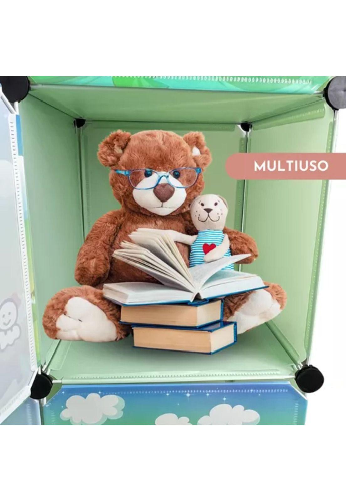 Organizador infantil modular para closet verde-3