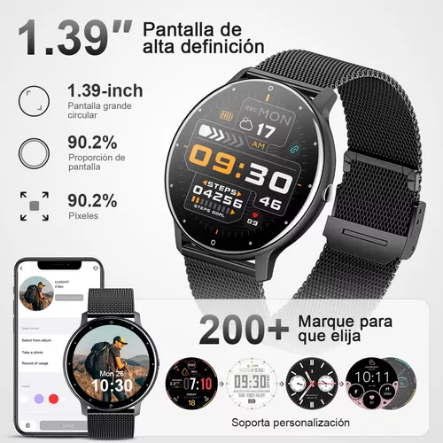 Reloj inteligente hombre mujer smartwatch llamada bluetoo-2