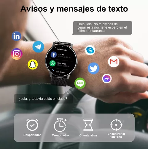 Reloj inteligente hombre mujer smartwatch llamada bluetoo-3