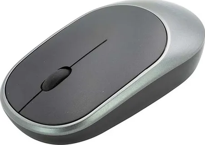 Mouse inalámbrico Philco pequeño silencioso gris oscuro-0