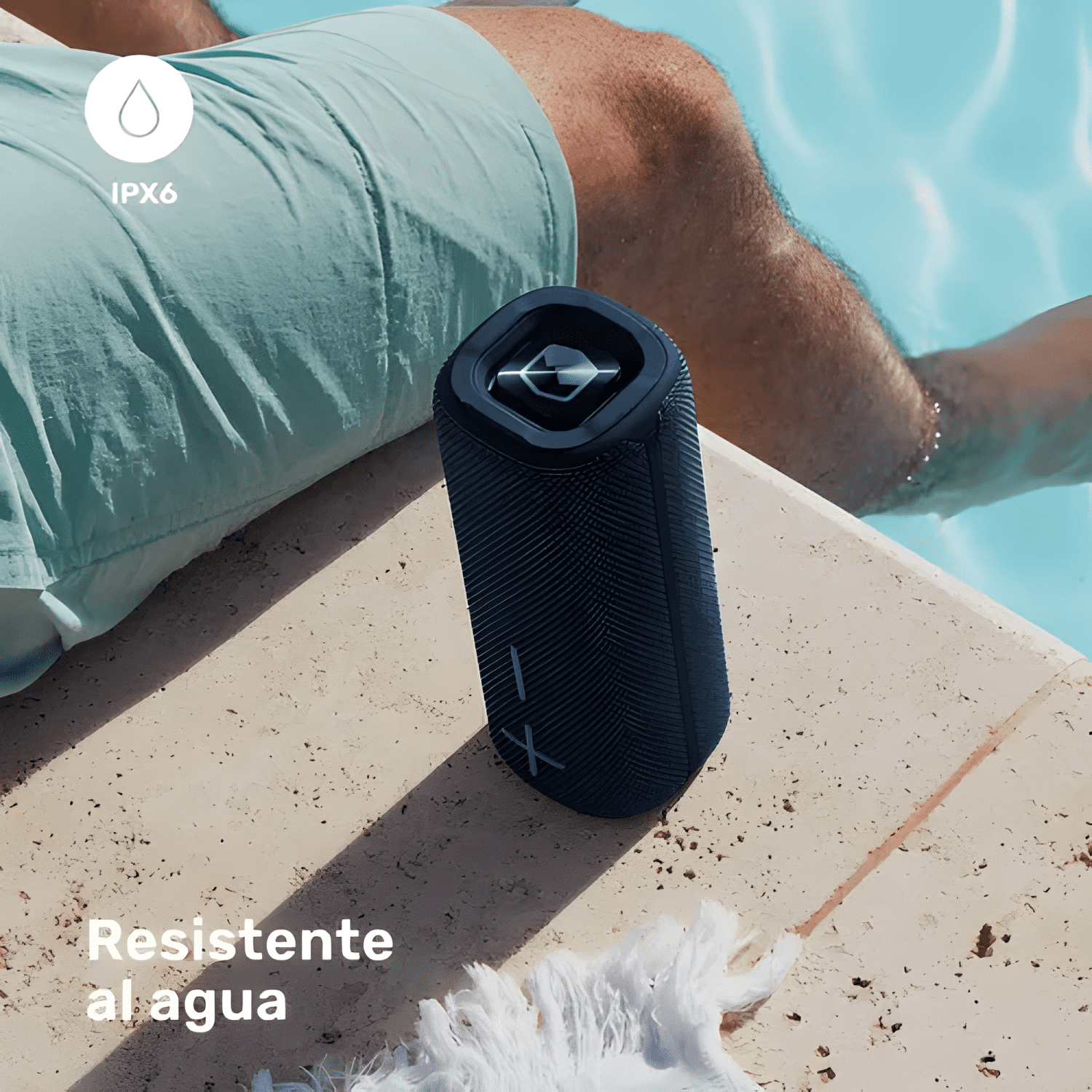 Parlante portátil inalámbrico bluetooth pulse on Azul-3