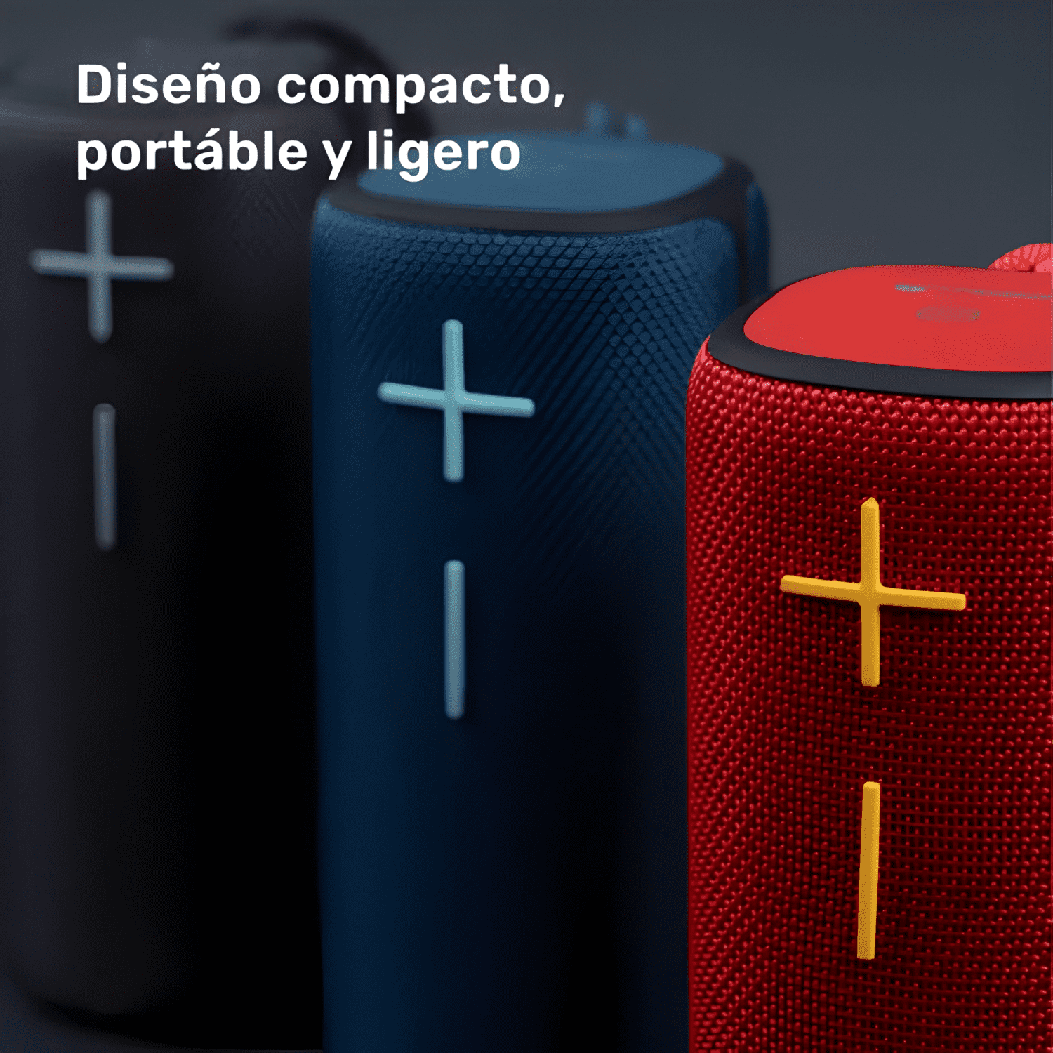 Parlante portátil inalámbrico bluetooth pulse on Azul-4