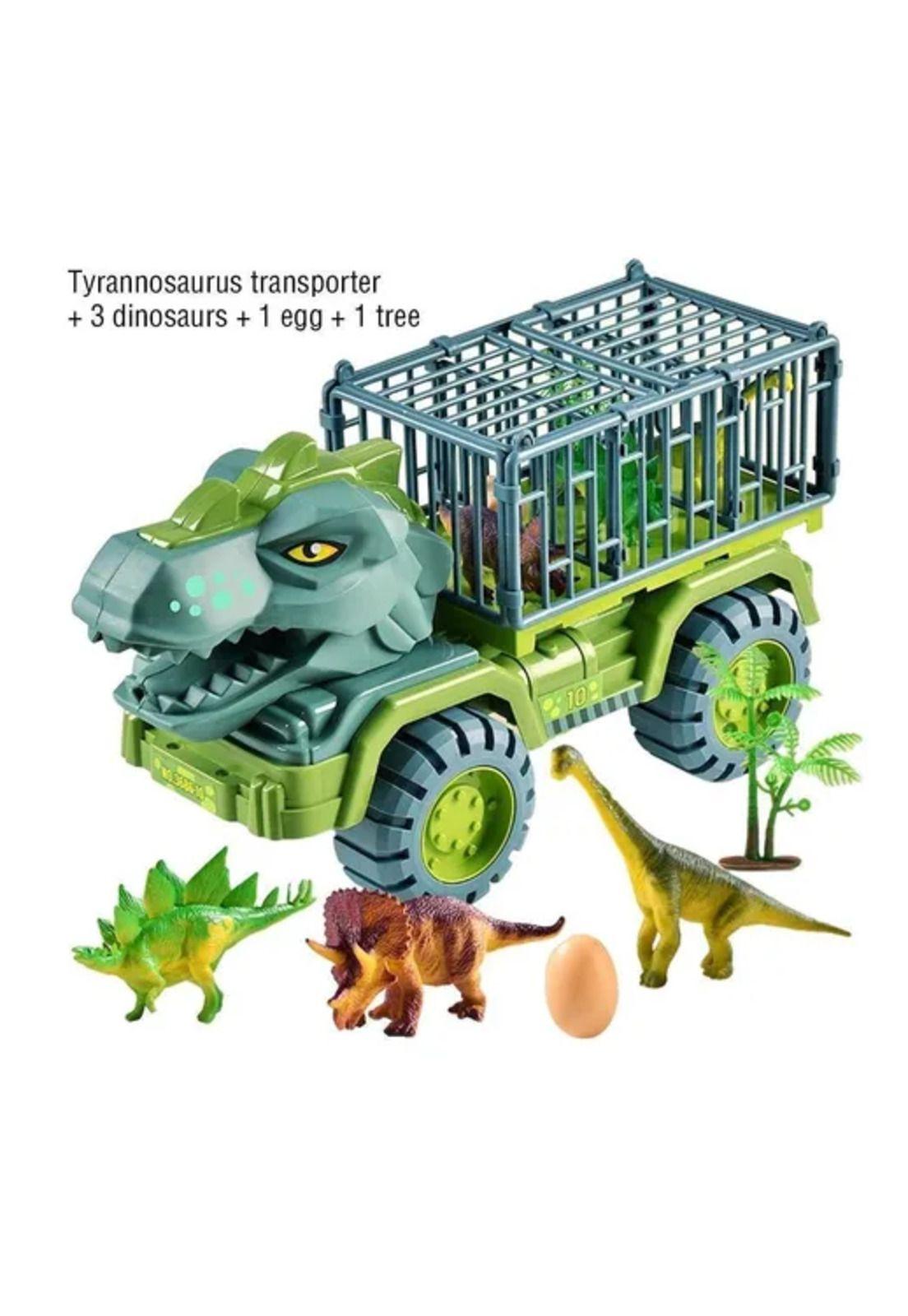Camión transportador de dinosaurios Tiranosaurio Rex juguete-2