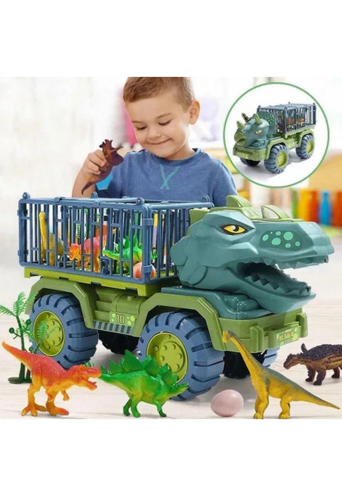 Camión transportador de dinosaurios Tiranosaurio Rex juguete-3