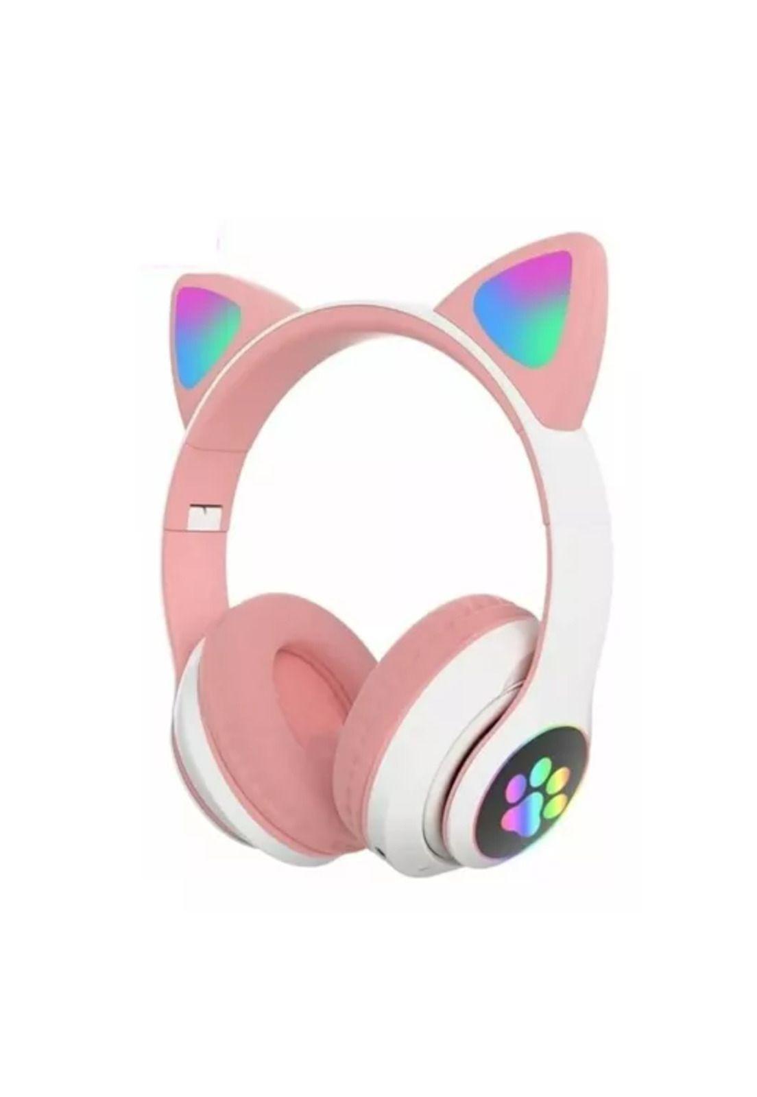 Auriculares gamer inalámbricos CAT Gaming STN-28 rosa LED-0