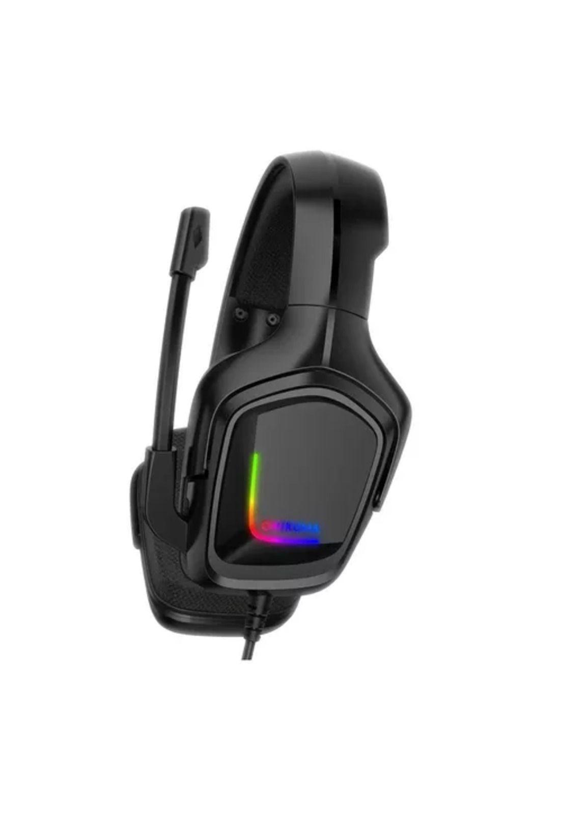 Auriculares gamer Onikuma K20 camuflaje blanco LED negro-2