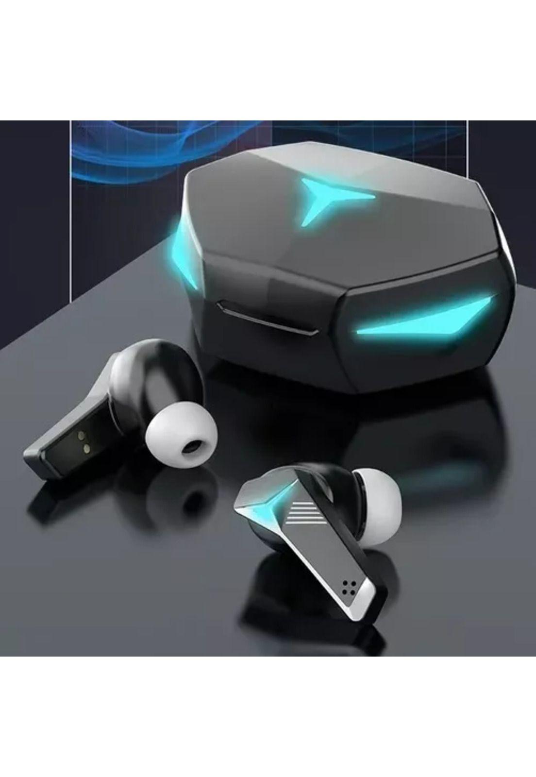 Auriculares in-ear gamer inalámbricos P30 negro con luz LED-3