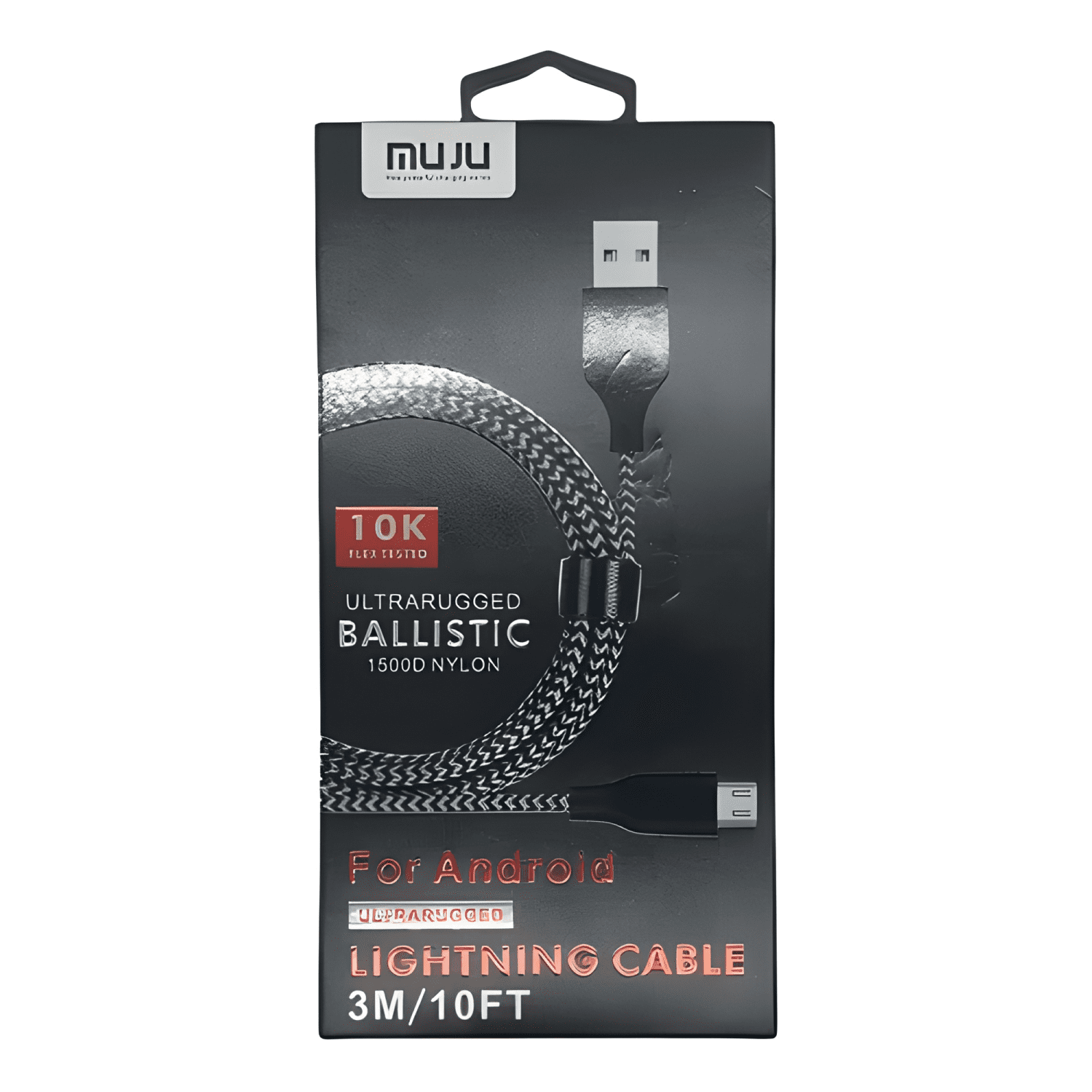 Cable micro USB 3m USB a macho a micro-usb macho Negro-3