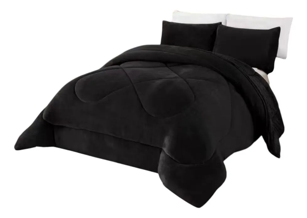 cubrecama invierno plush chiporro 2 plazas lisos mp-0