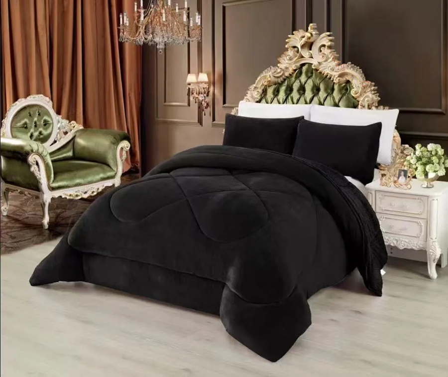 cubrecama invierno plush chiporro 2 plazas lisos mp-1
