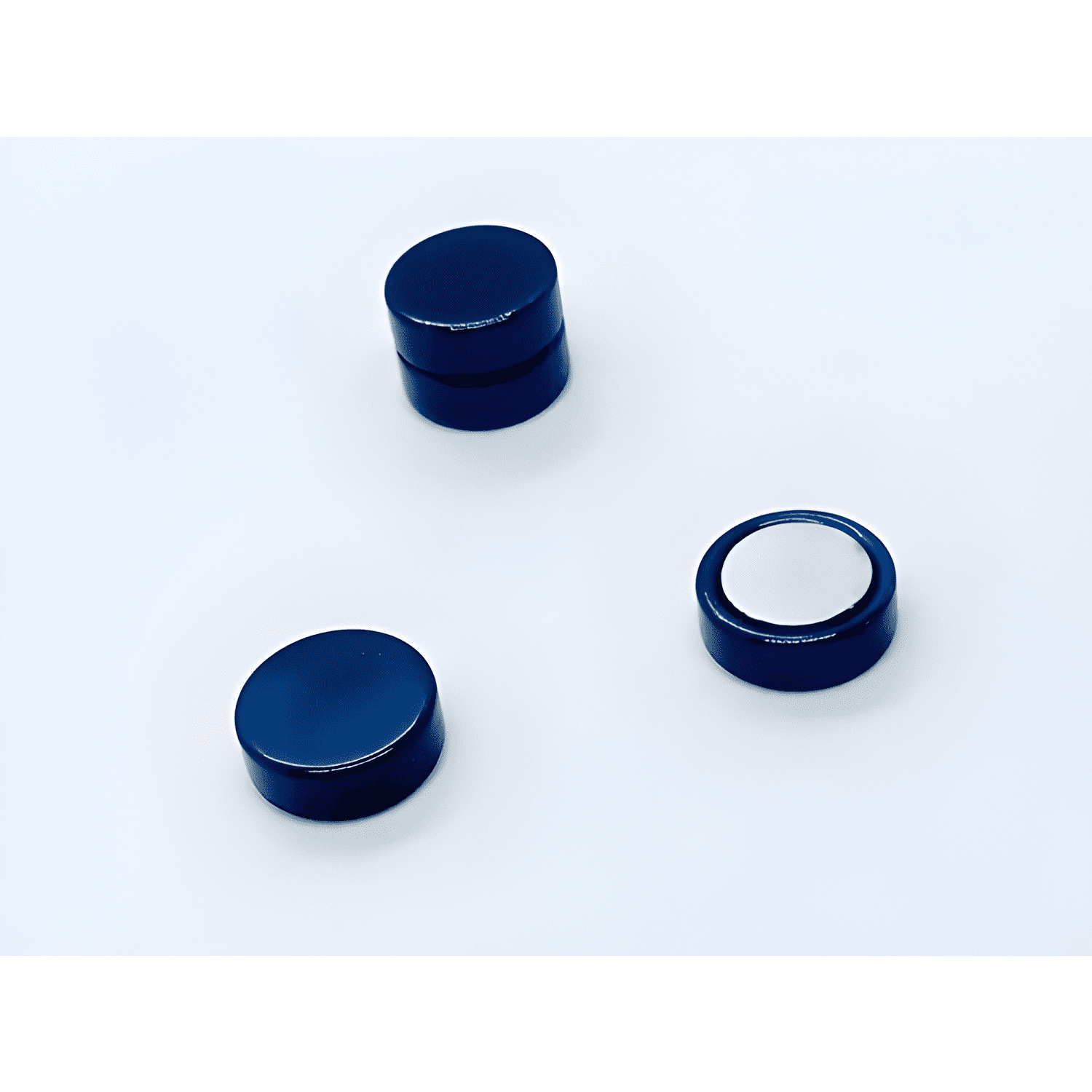 Aros Iman Sin Perforaciones Punk Rock Acero Magetico Azul-1