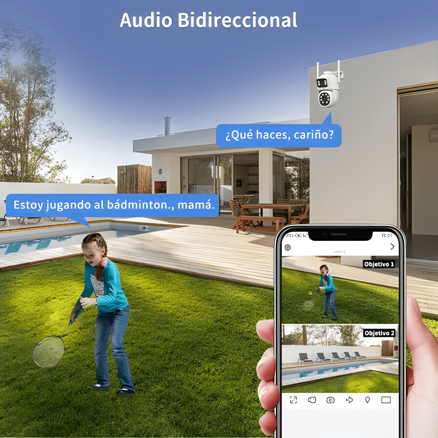 2NLF 10MP Cámara de Seguridad Exterior Wifi Ip 360°-2