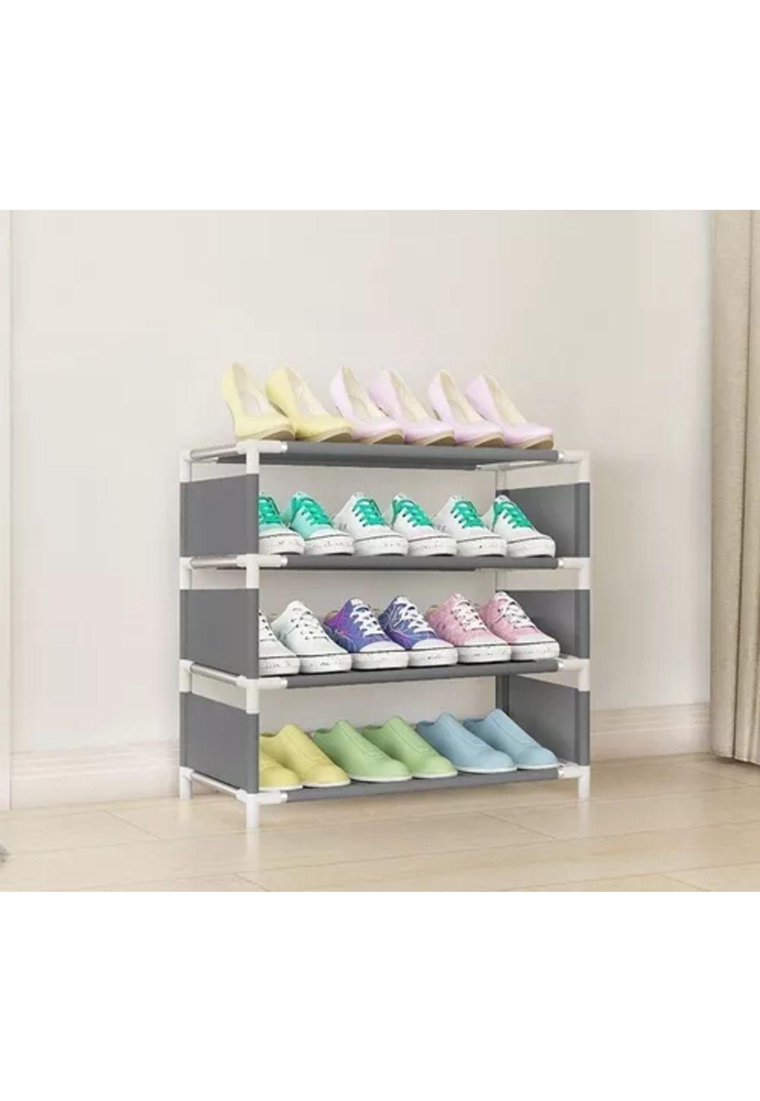 Zapatero armable 4 pisos gris-2