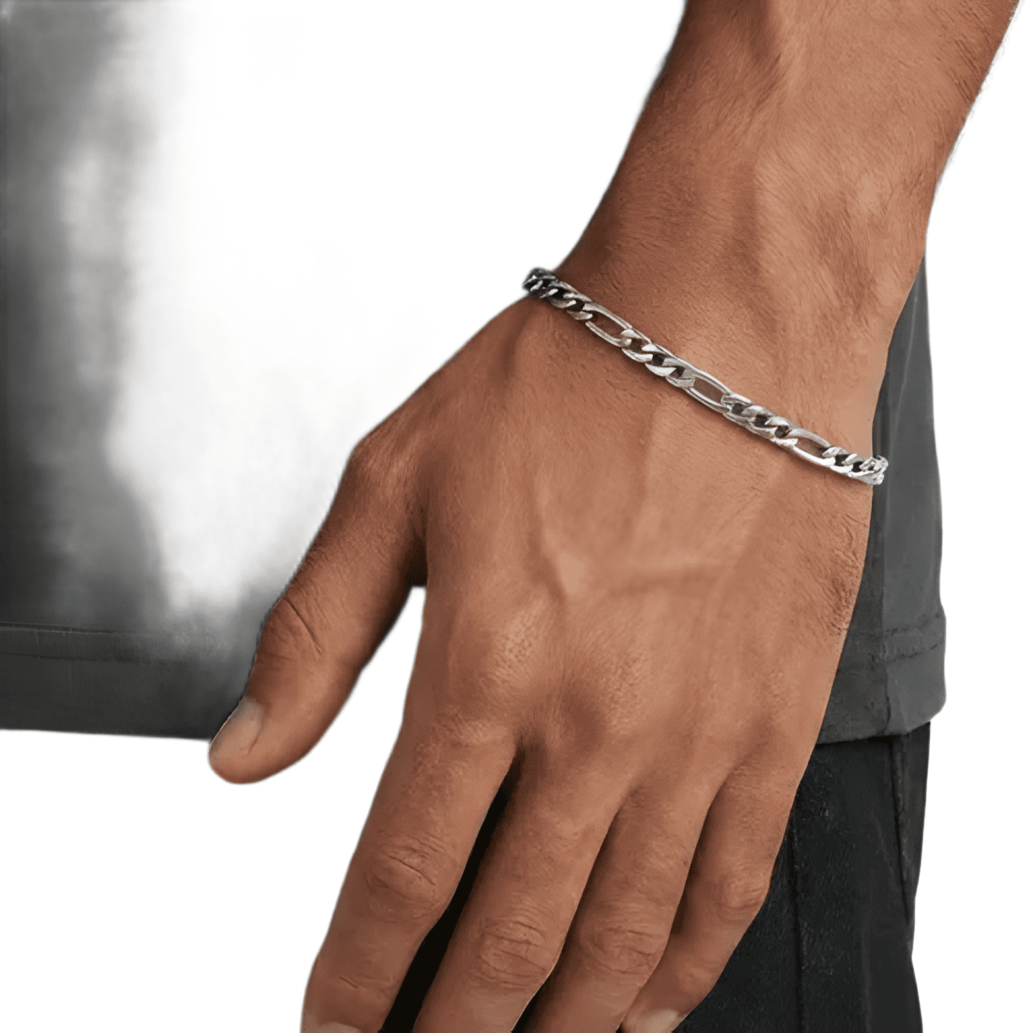 Pulsera fígaro 5mm 20 CM-0
