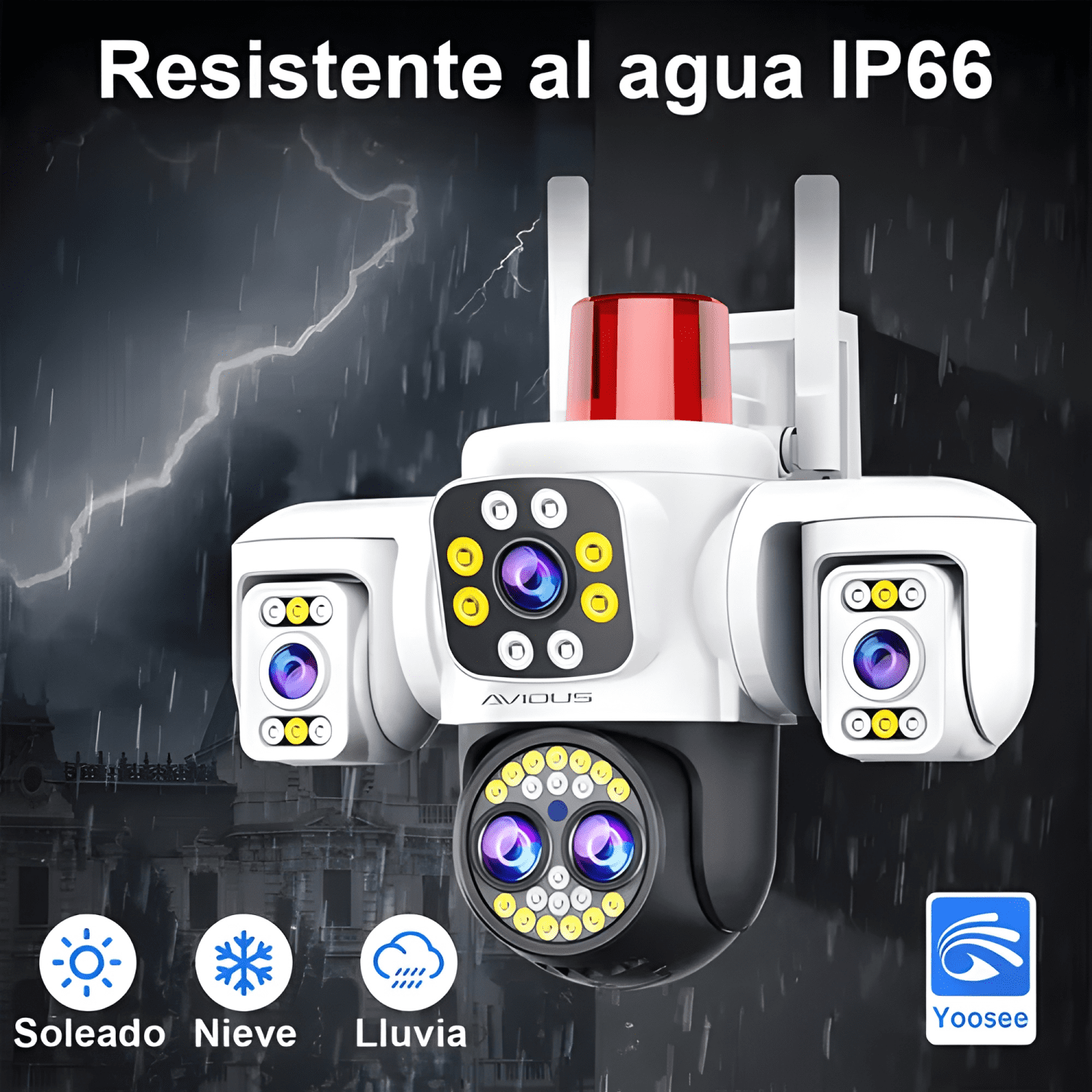 Cámara Domo IP Wifi Yoosee Exterior Full HD 1080p Visión-4