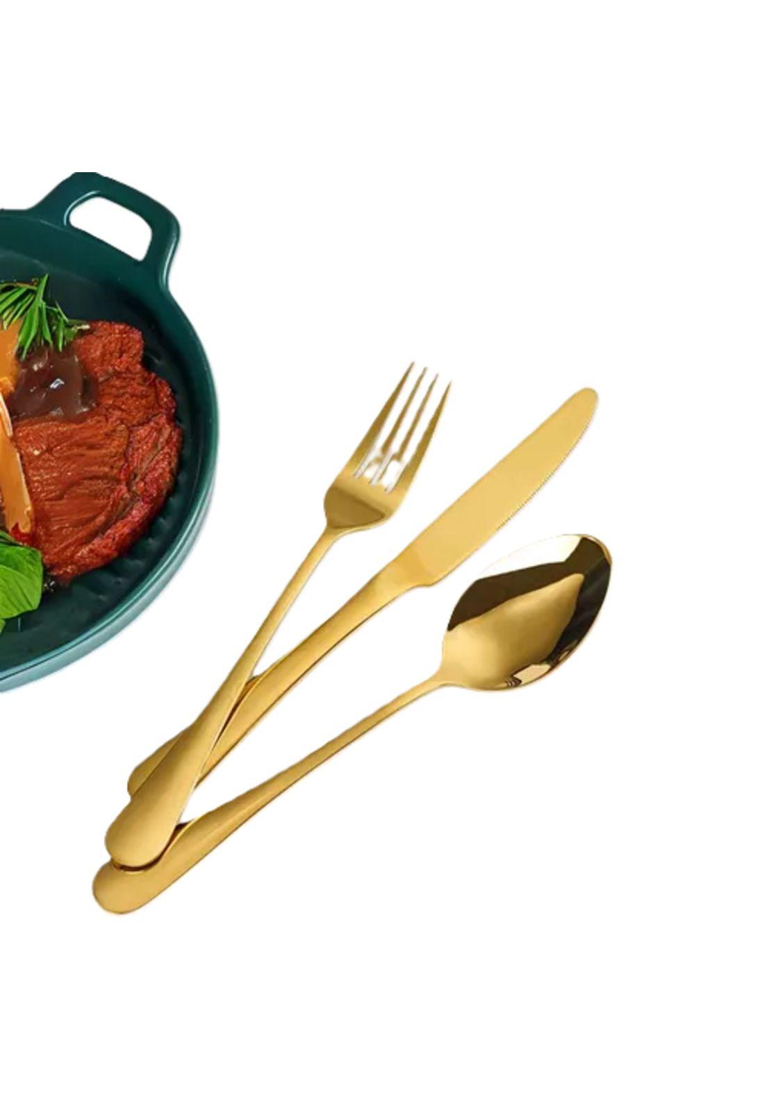 Cubiertos cuchilleria color dorado-2