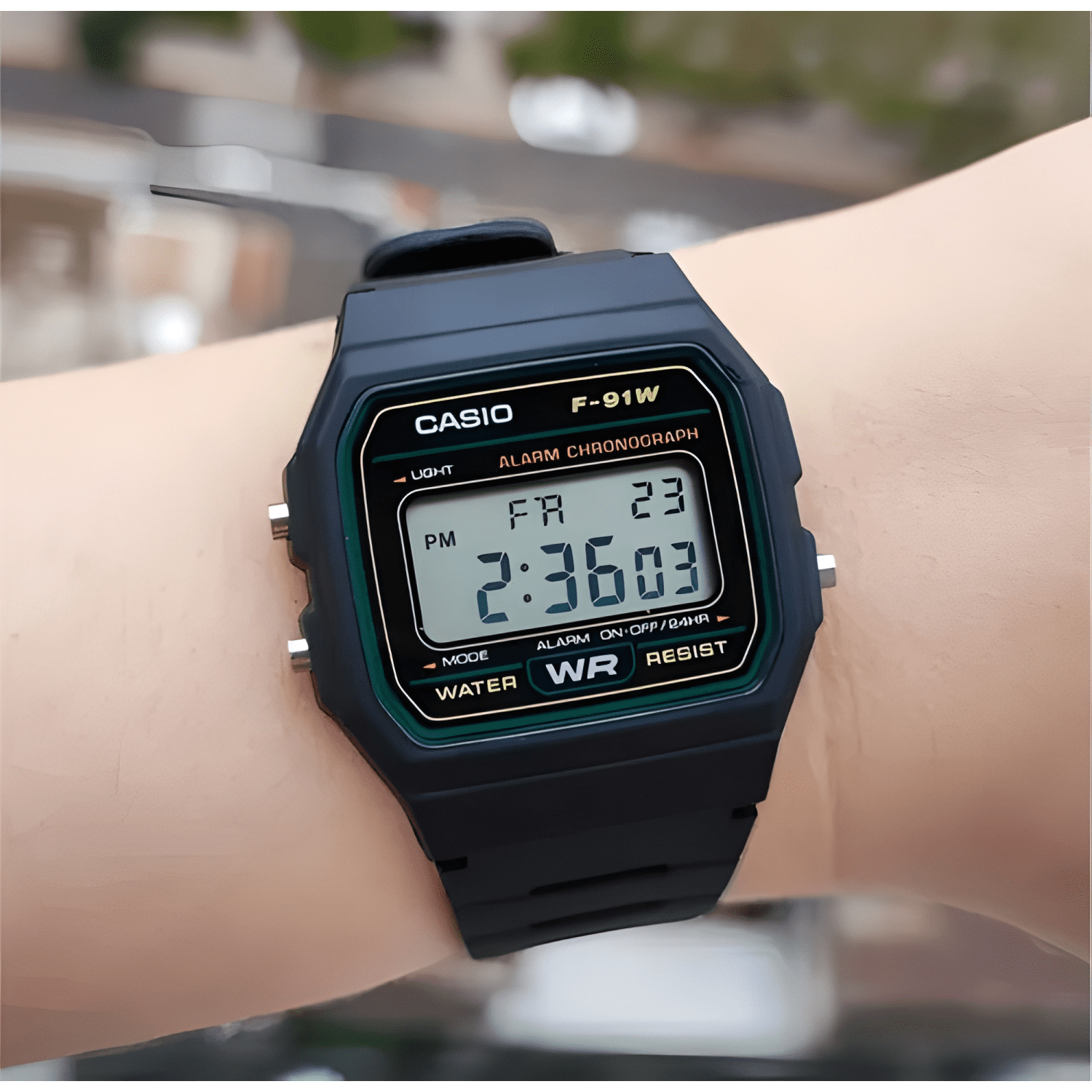 Reloj de pulsera casio collection f-91w-3dg de cuerpo,-3
