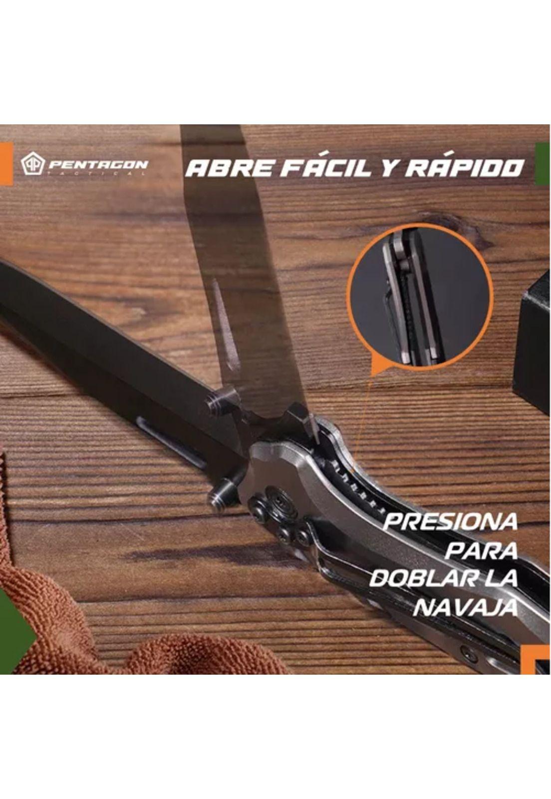 Cuchillo táctico navaja Pentagon, caza, supervivencia, camping, color Bones-2