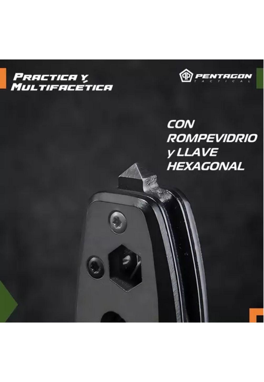 Cuchillo táctico navaja Pentagon, caza, supervivencia, camping, color Bones-4