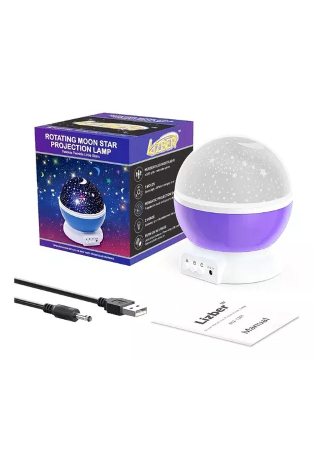 Lámpara espanta cuco recargable Star Master, luz estrella, color morado-1