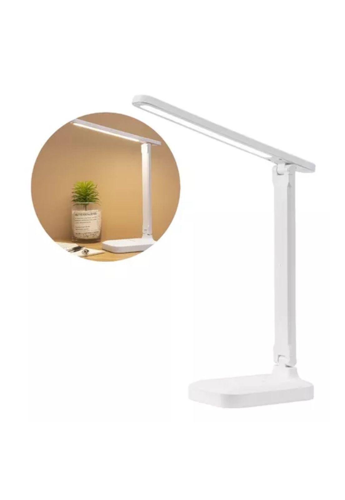 Lámpara táctil para lectura, velador de mesa, escritorio, color blanco-0