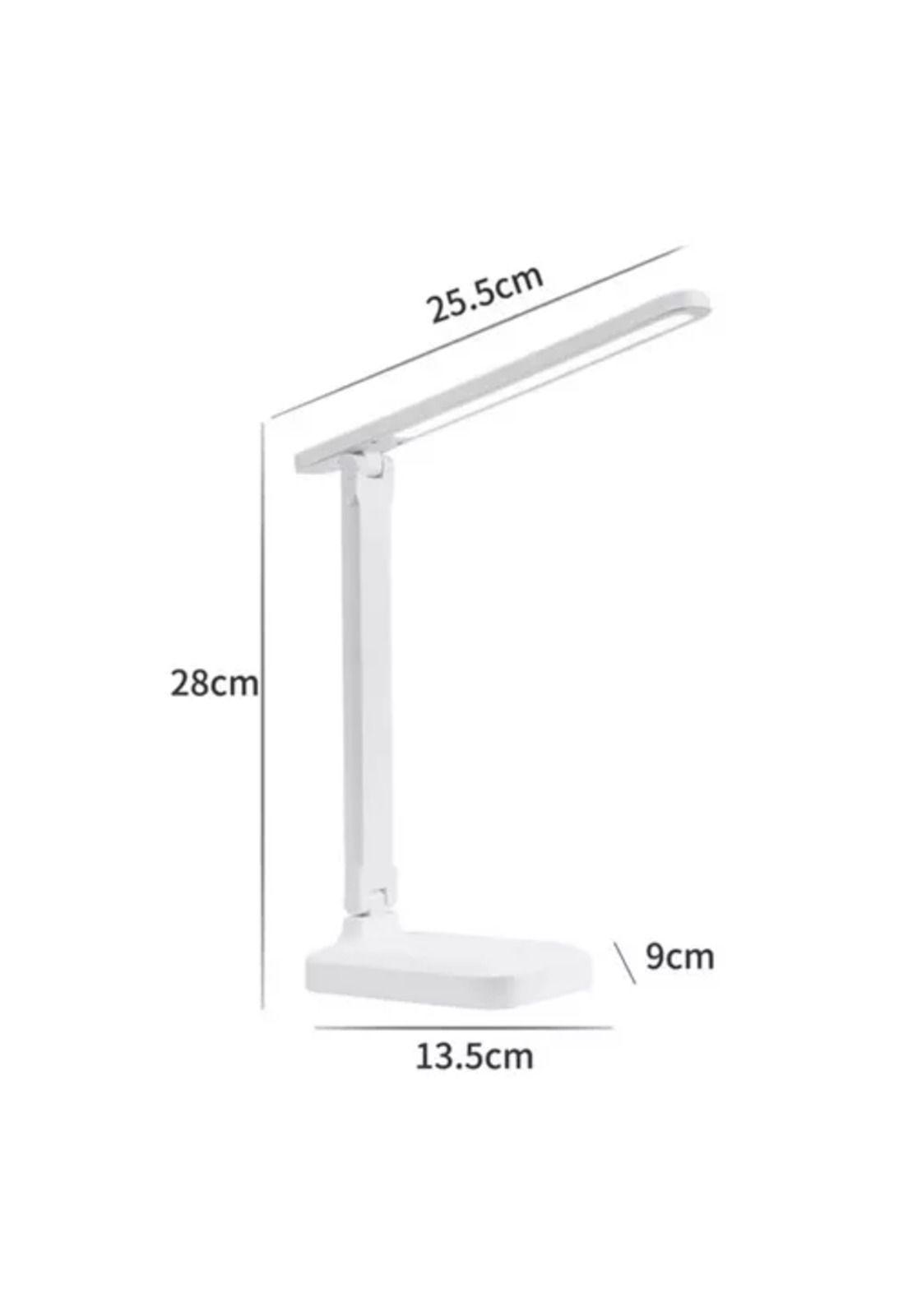 Lámpara táctil para lectura, velador de mesa, escritorio, color blanco-5