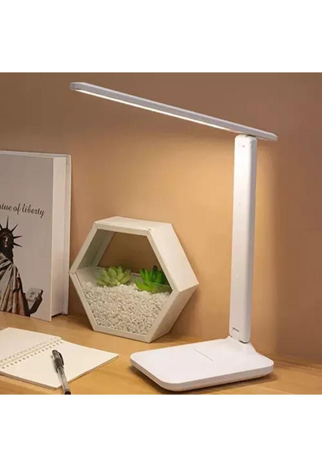 Lámpara táctil para lectura, velador de mesa, escritorio, color blanco-6